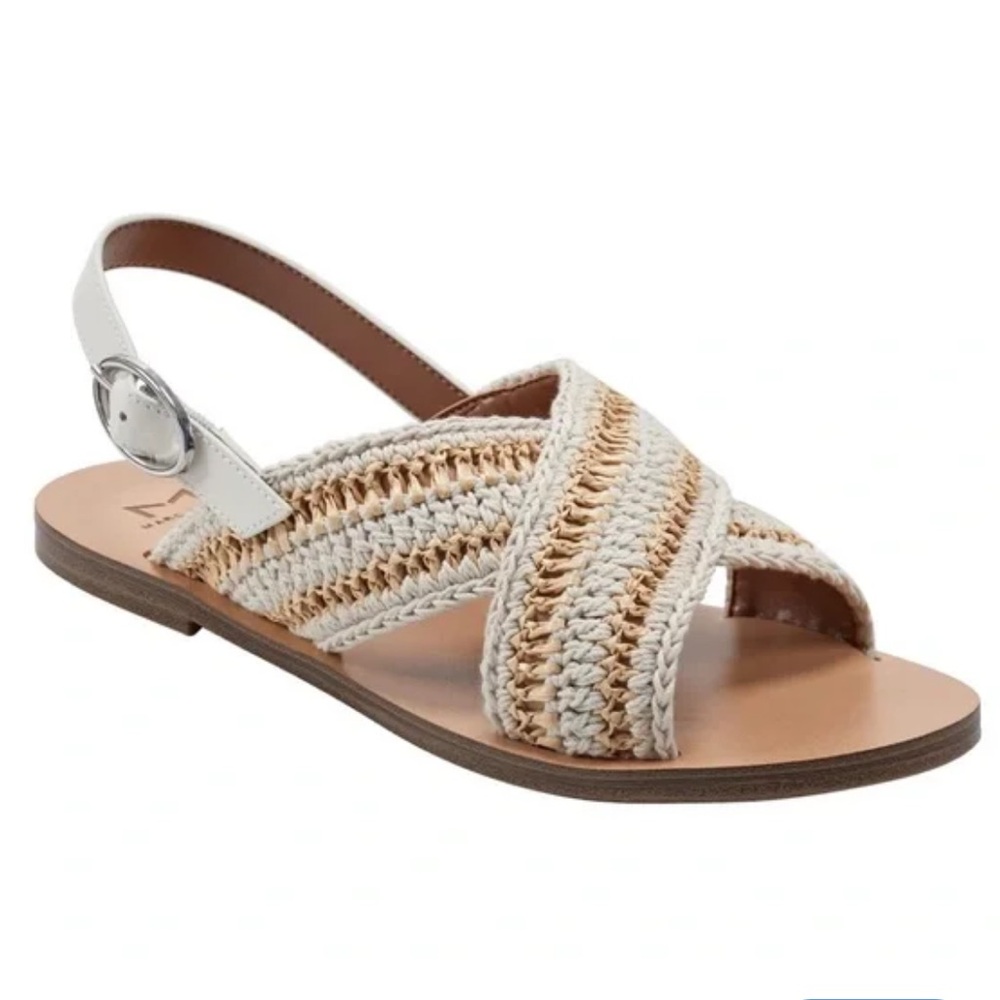 Marc Fisher LTD Womens Lonnie Adjustable Flat Ankle Strap 10